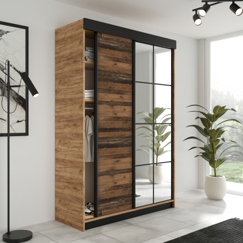 Skapis ar spoguli LAMARO 138, Zelts craft/Old style